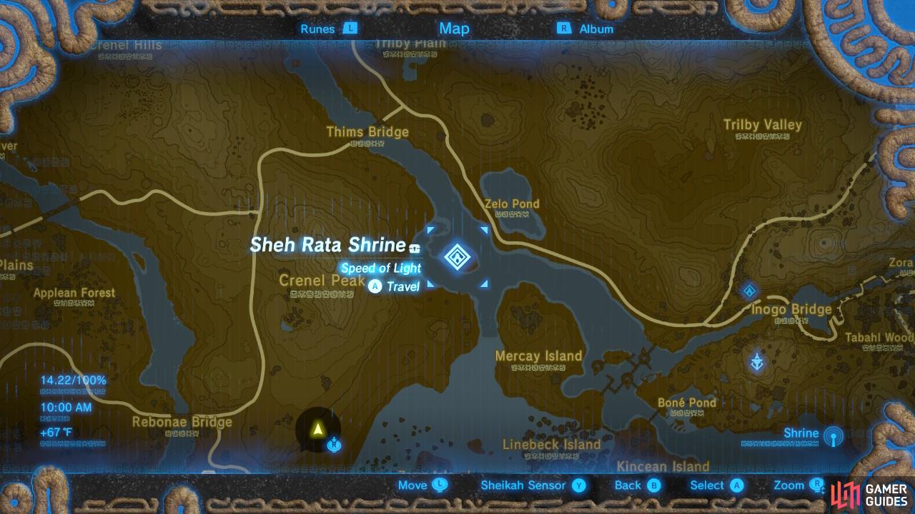 This is the specific location of the Sheh Rata Shrine