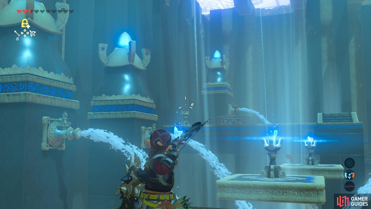 Aim carefully because you have to shoot both torches at once