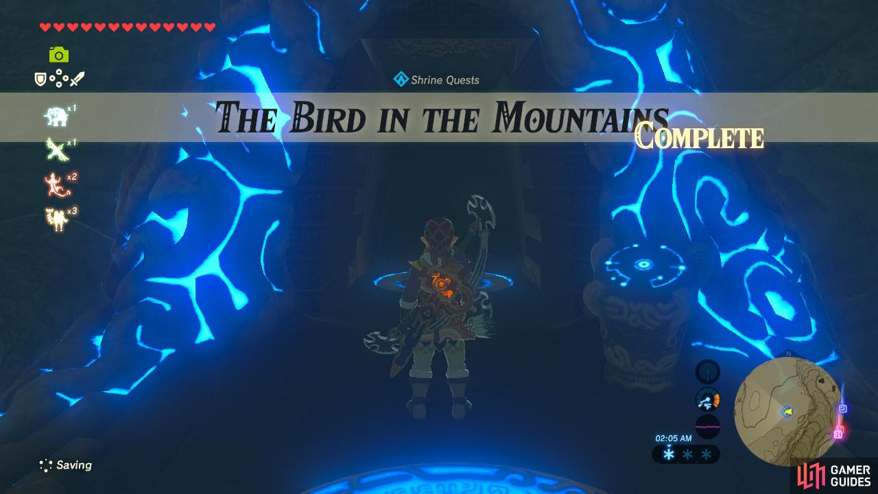 Activating the Shrine marks the completion of this Shrine Quest