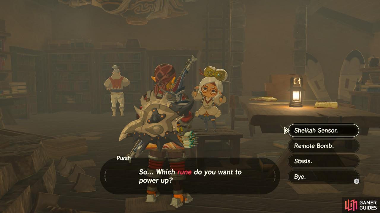 Initiate the sidequest by talking to Purah