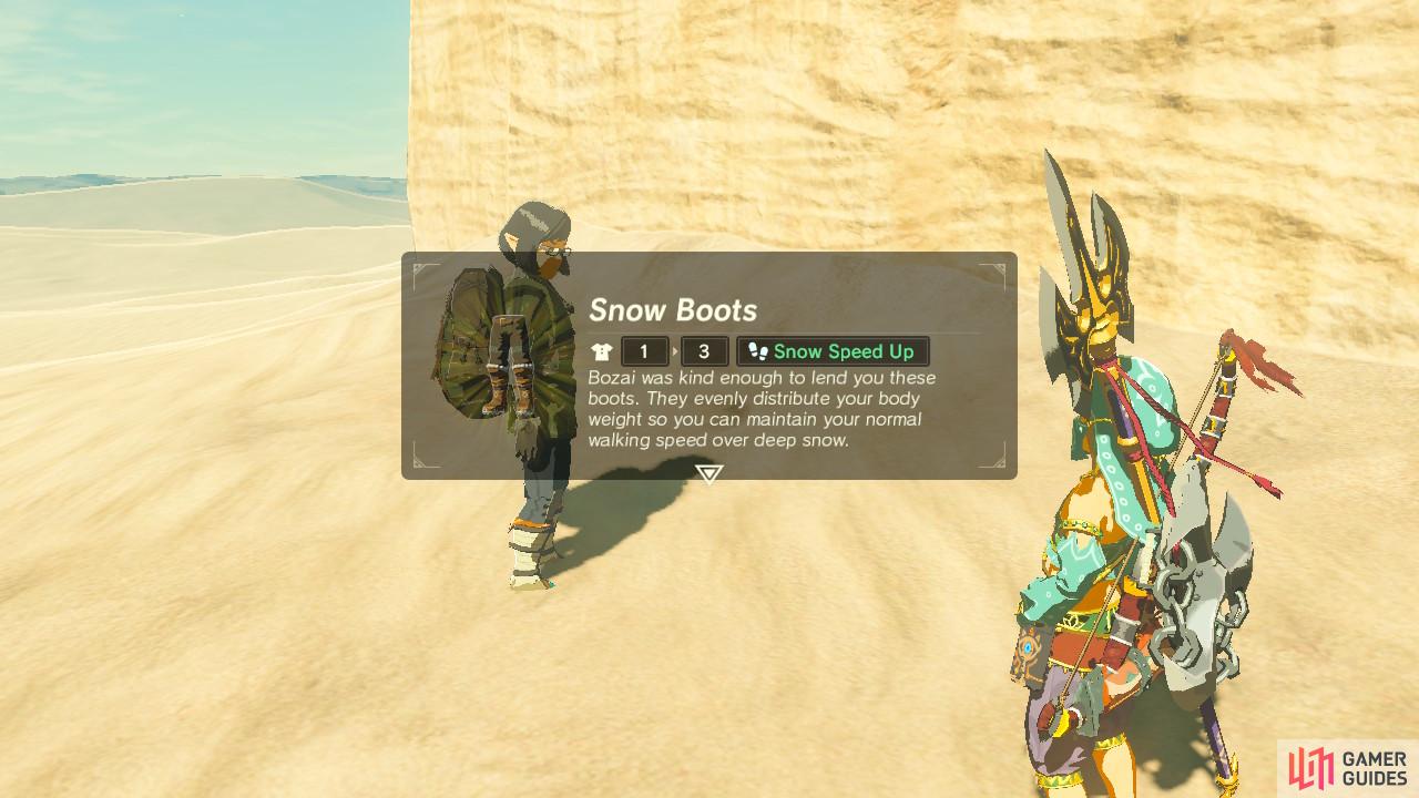 You can use these Snow Boots just to help you get to the statue faster