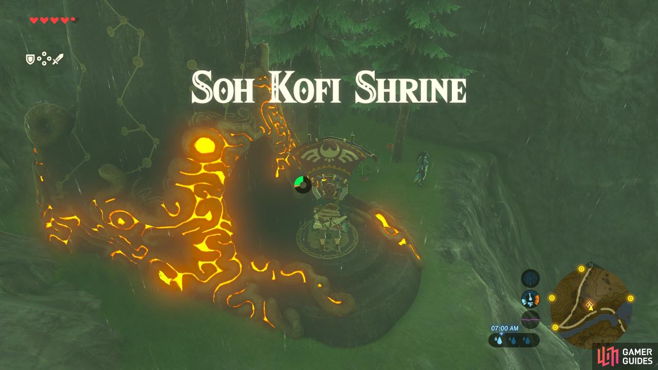 This Shrine is near where "Reach Zora's Domain" kicks off
