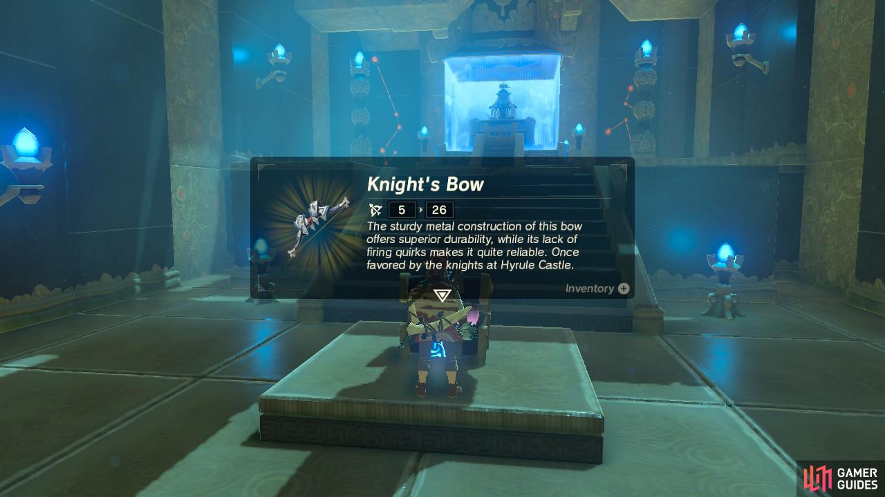 Grab the Knight's Bow on your way out