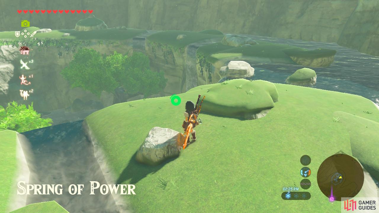 The Spring of Power is inside a valley area