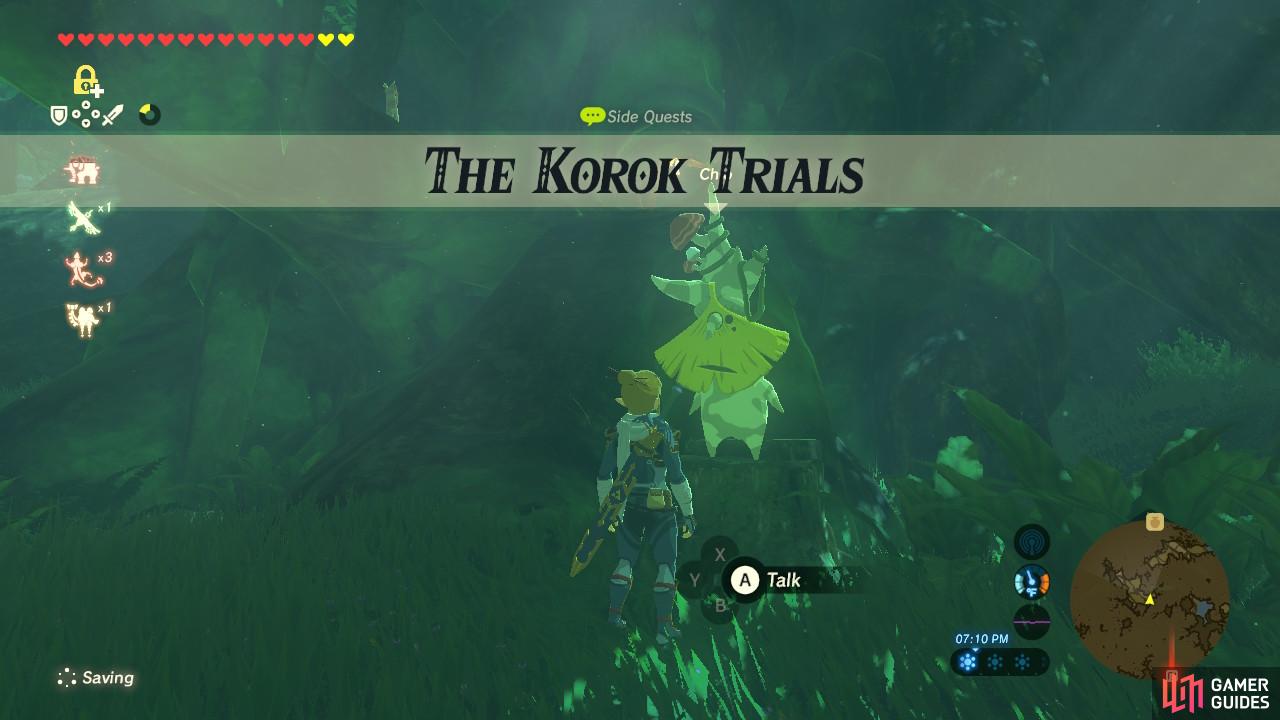 This sidequest just serves to show you the three Shrine Quests in this region