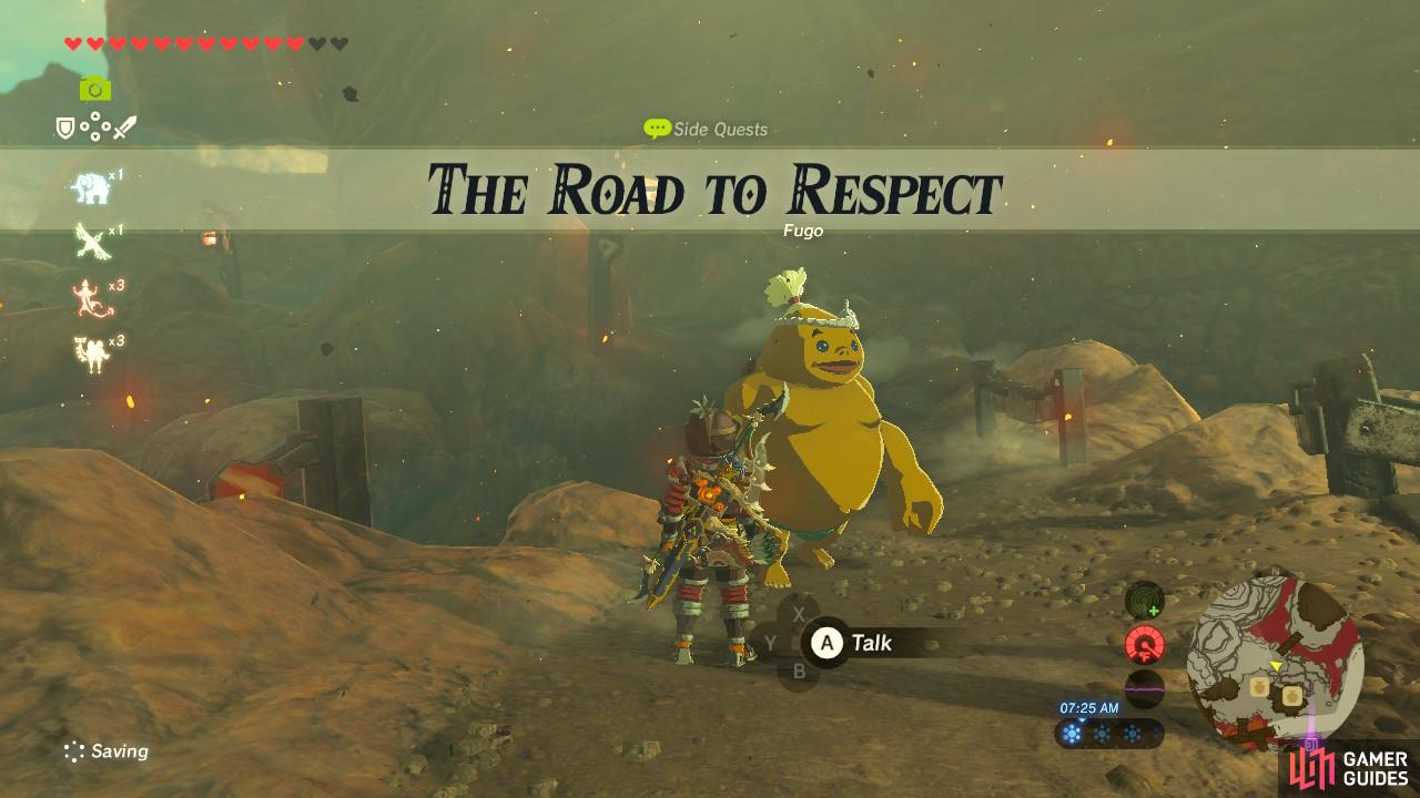 This sidequest involves defeating an overworld boss