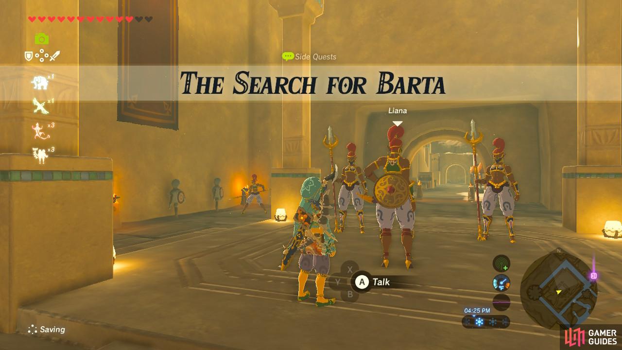 This quest involves finding a missing Gerudo.