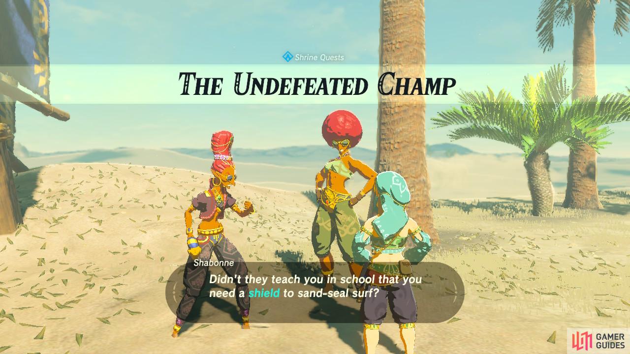 This Shrine Quest requires knowledge of using a Sand-Seal