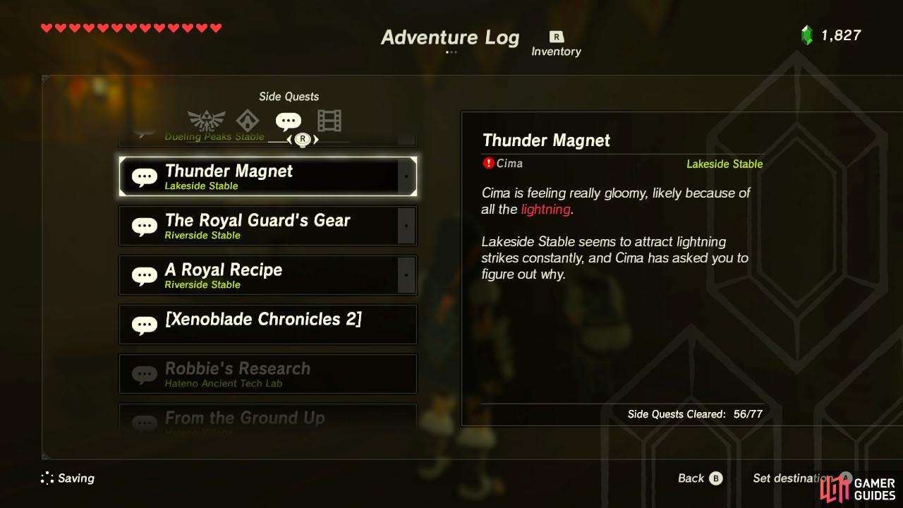 This sidequest is very simple. You don't even have to leave the stable.