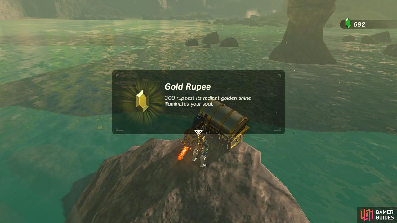 You will get yourself a shiny gold Rupee!