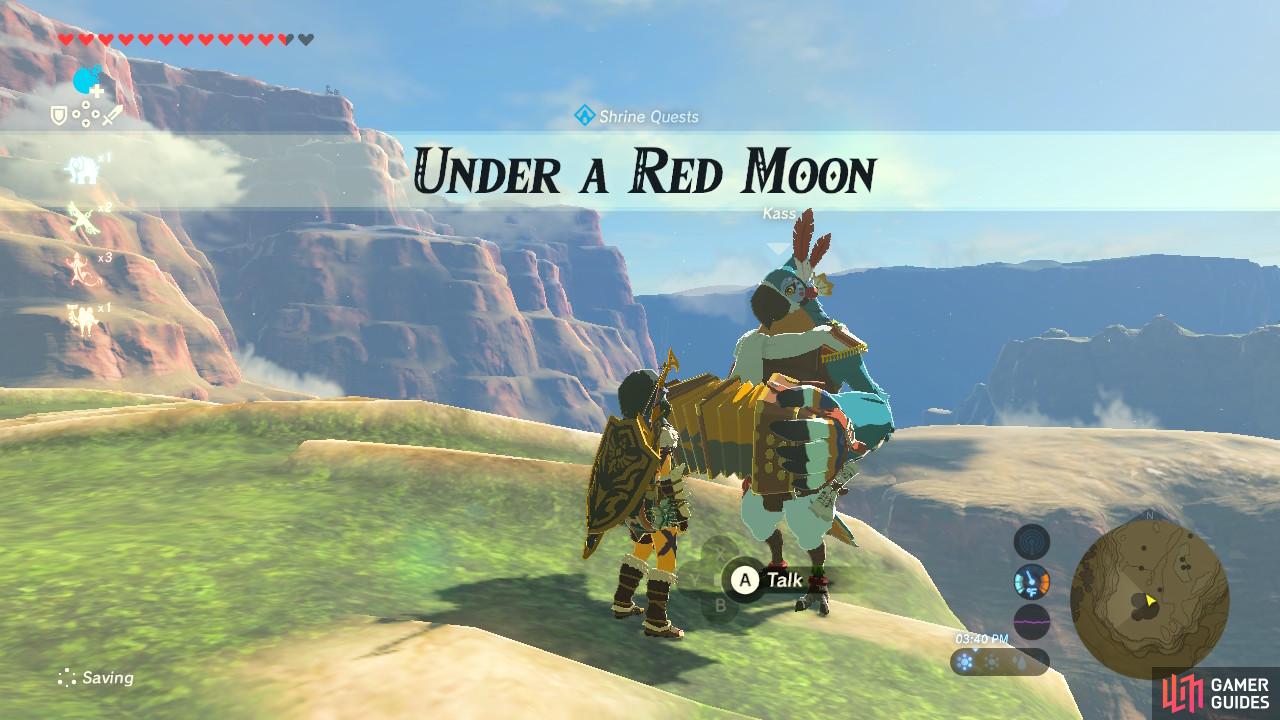 This is a simple Shrine Quest but it depends on the Blood Moon