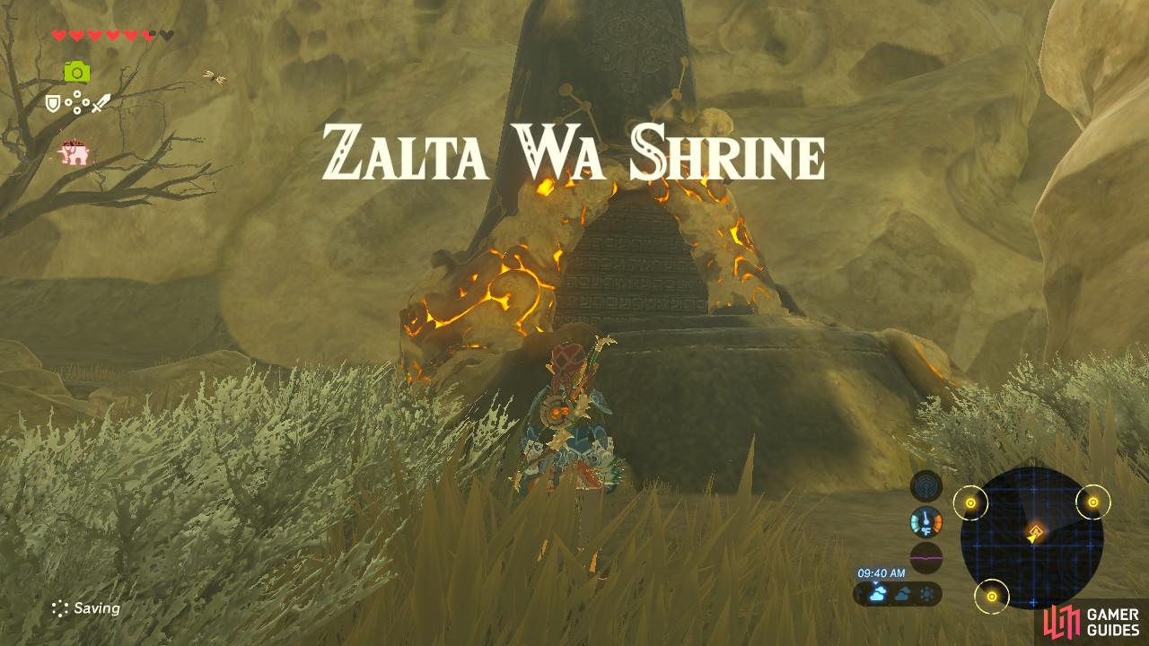 This Shrine is tucked away at the bottom of a small canyon