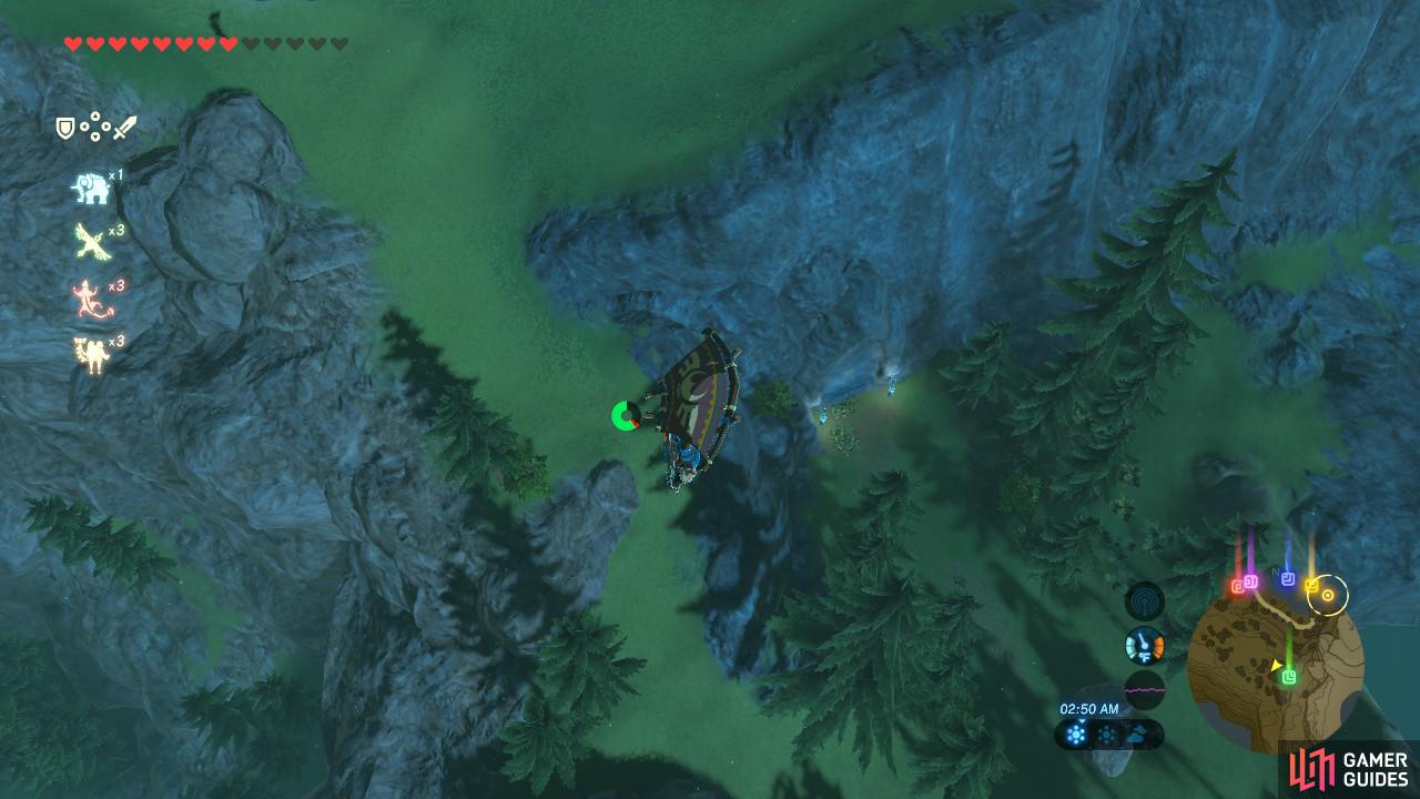 You can Paraglide from Divine Beast Vah Ruta's location