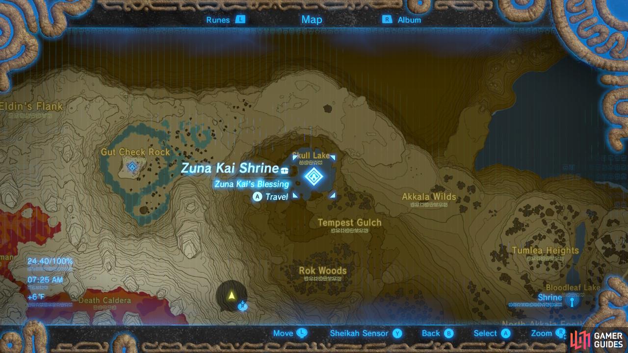 Here is the location of the Shrine
