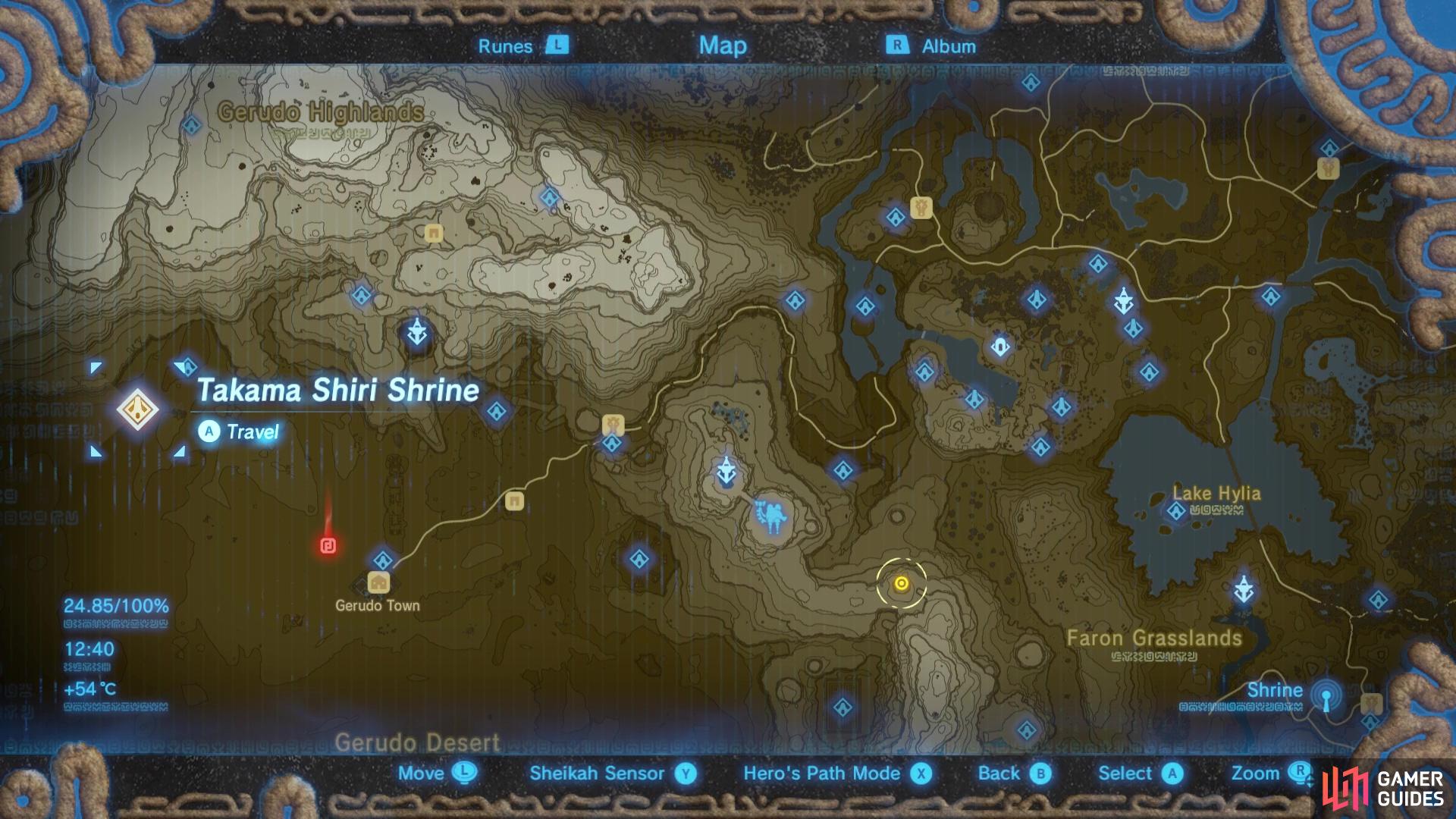 Zelda: Breath of the Wild shrine maps and locations