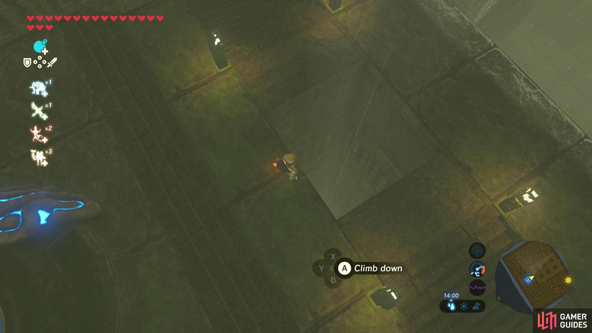 Right next to the shrine in the Labyrinth youll find a hole to an area beneath the maze.
