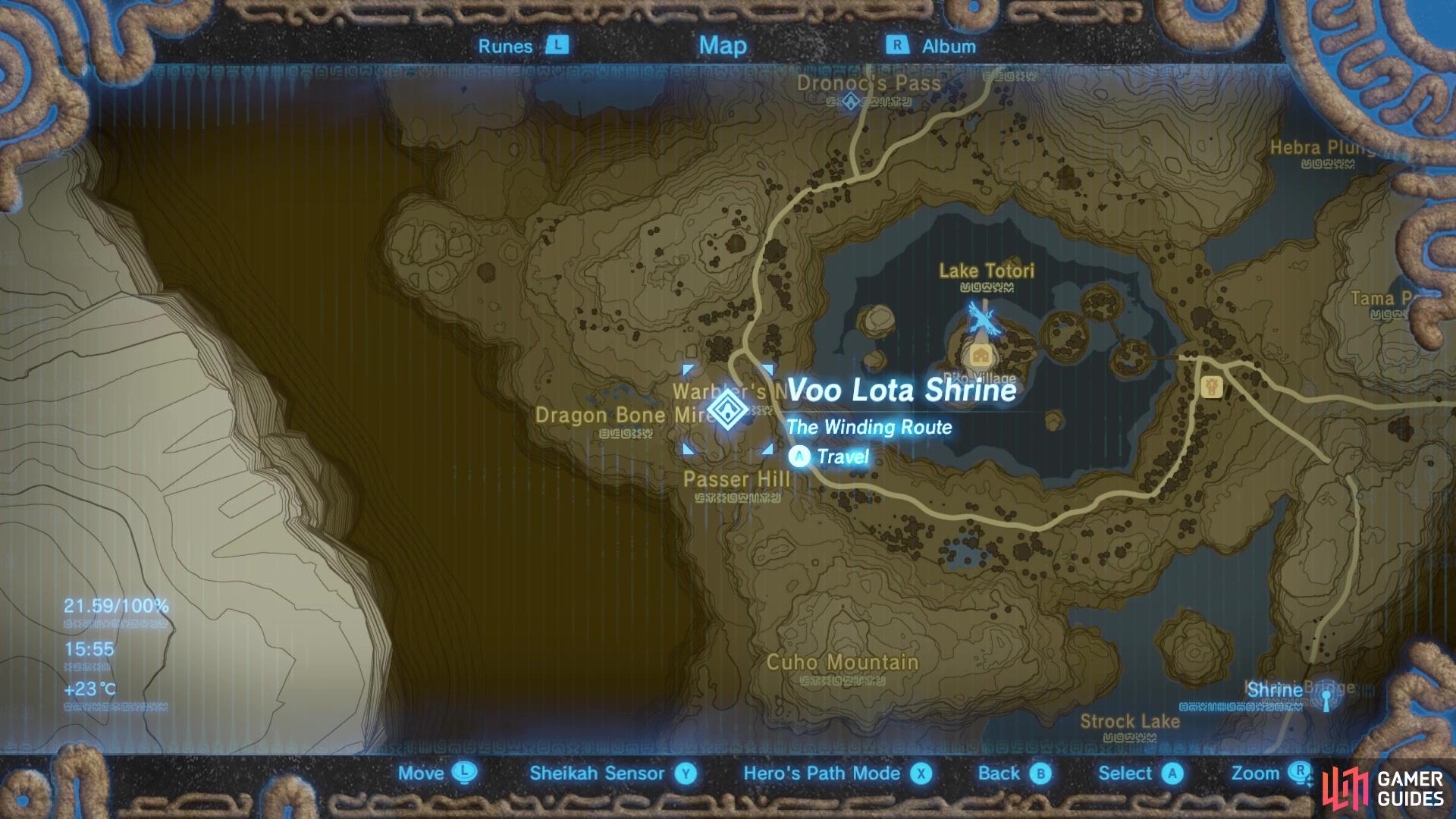 Voo Lota is found west of Rito Village.