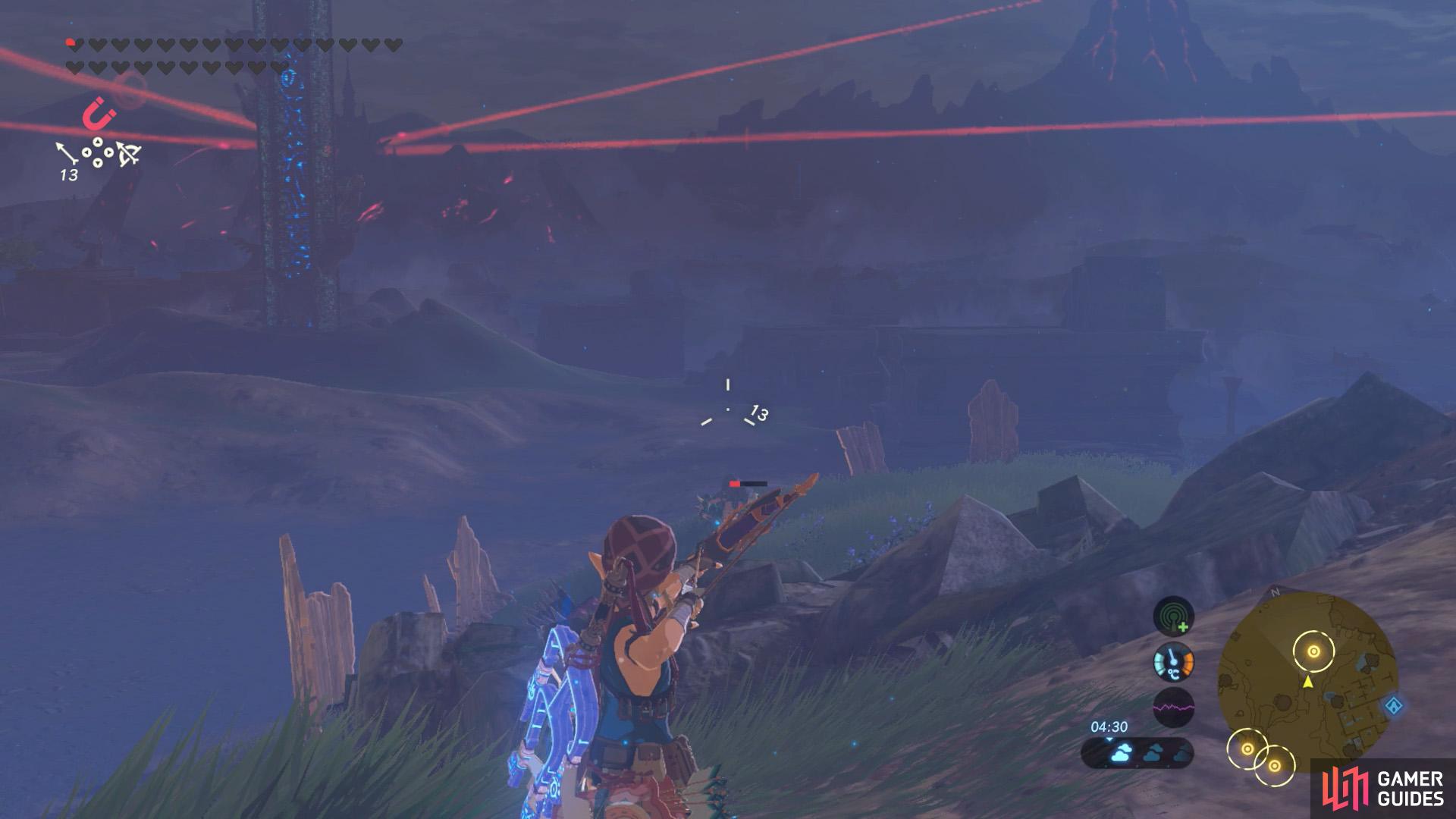 Snipe this final patrolling Lizalfos towards the left.