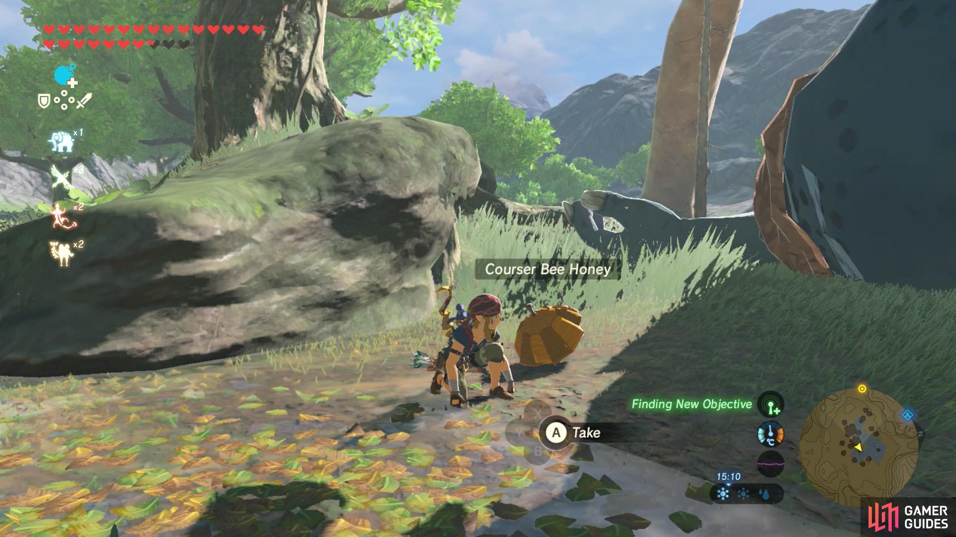 The bees will chase you, but you can outrun them or toss a bomb when you're far from the Hinox.