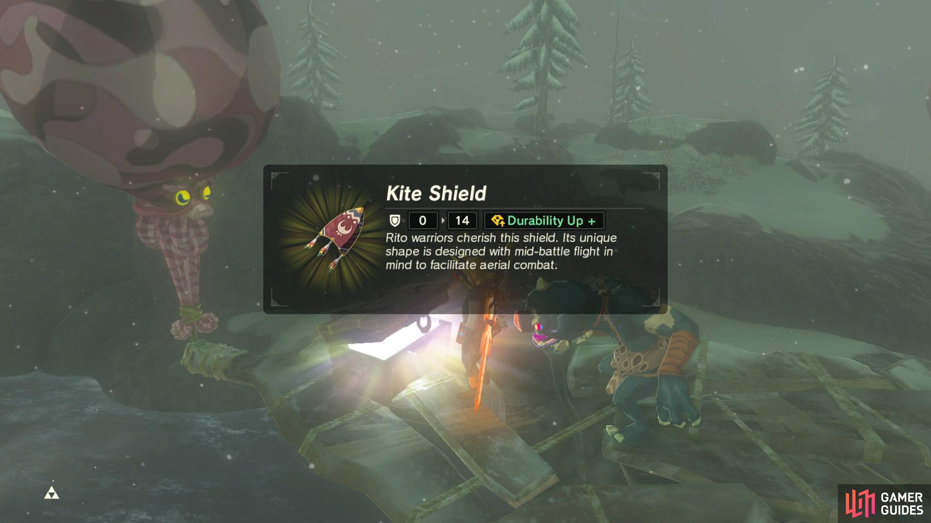 Anyway, there's a Kite Shield stashed inside the chest.