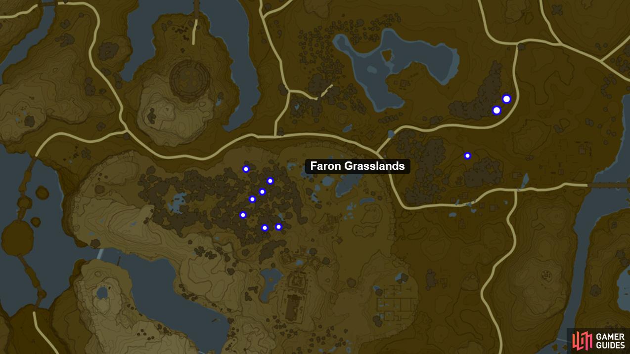 Woodland Boar locations at/near the Great Plateau.