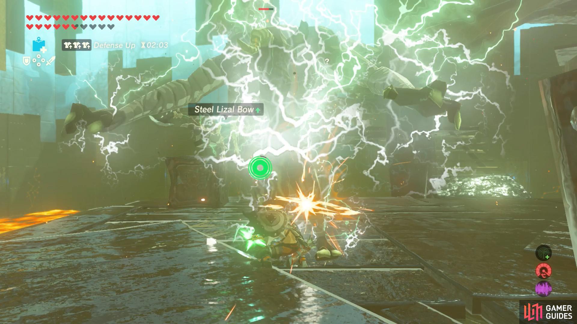 Otherwise, glide towards the Moblin and disarm it with the Thunderblade.