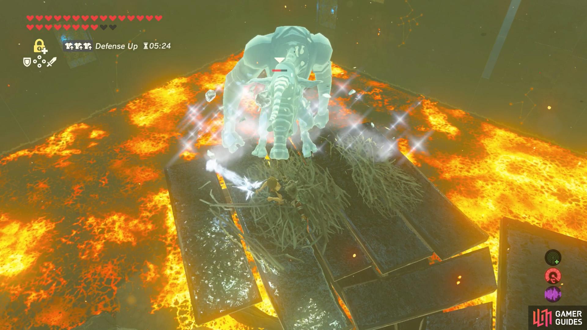 After disarming a Moblin, freeze them with the Frostblade.