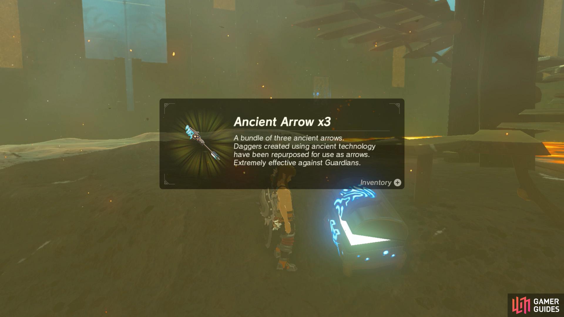 Your reward is another 3 Ancient Arrows!