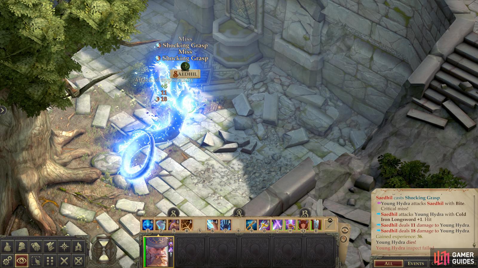 Initially the Magus's damage output will be relatively low, but you can enhance this when necessary by using Spellstrike to inflict touch-range spells via melee attack.