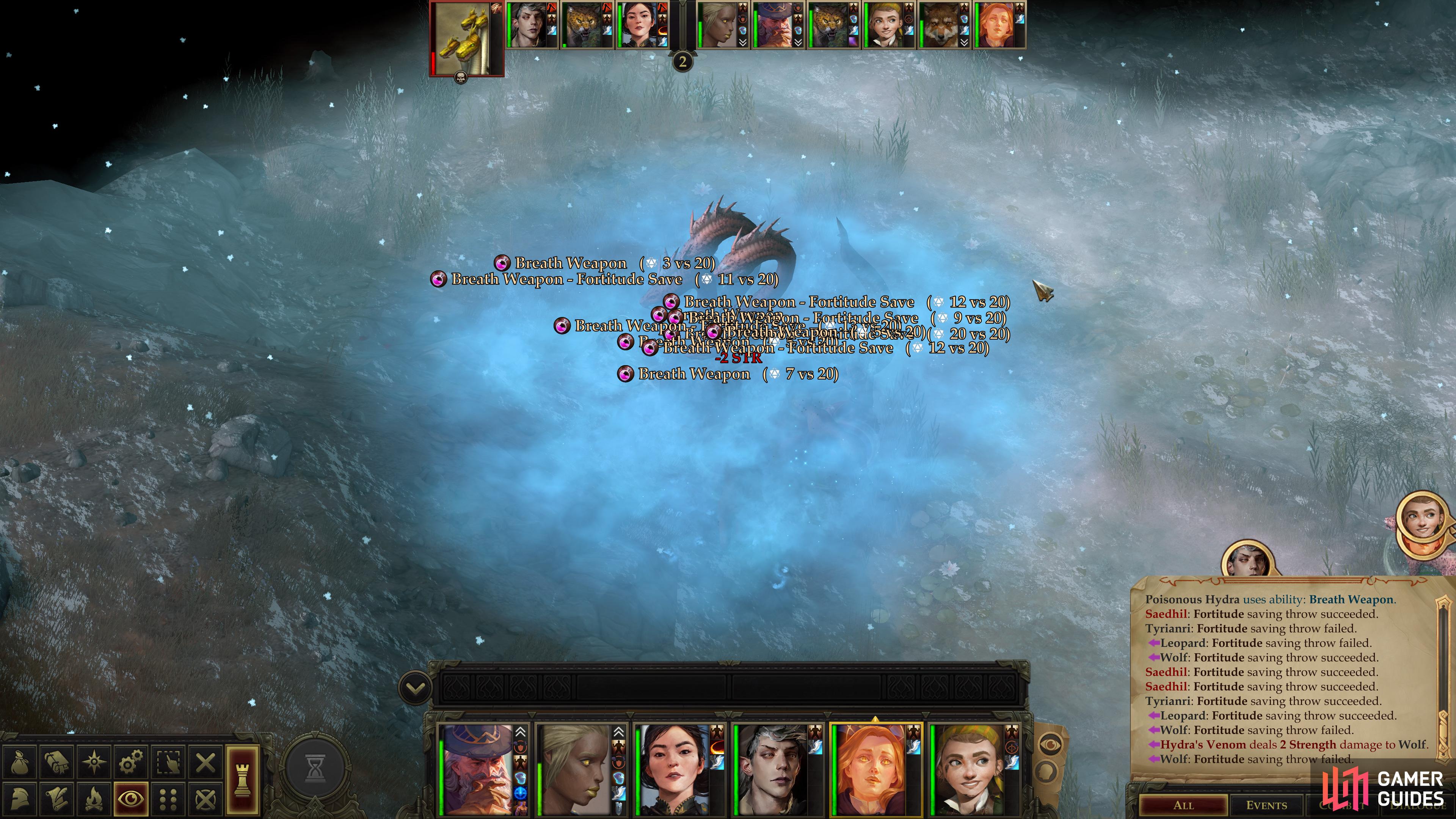 Be wary of the Poisonous Hydra - it may not be a melee bruiser, but its breath weapon can be debilitating.