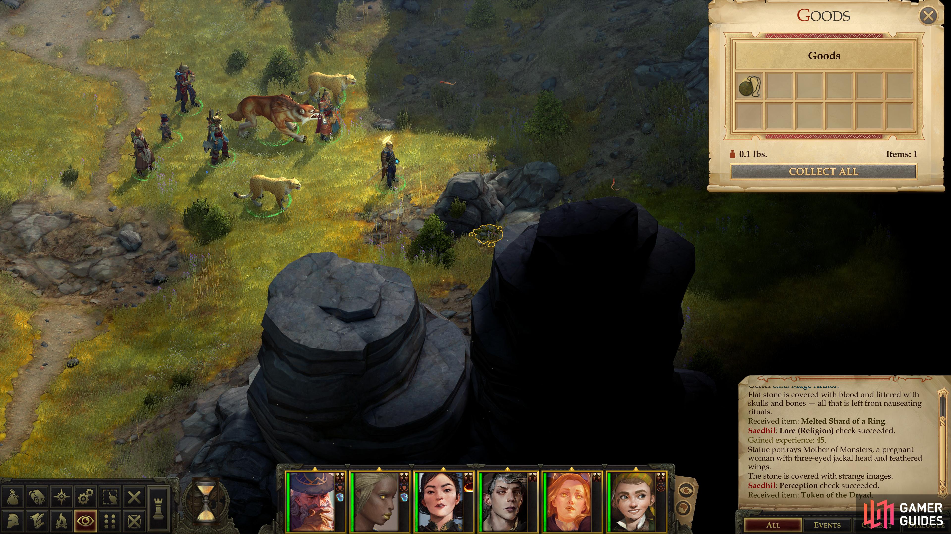 Loot the Shrine of Lamashtu for a "Taldan Warrior's Dog Tag",