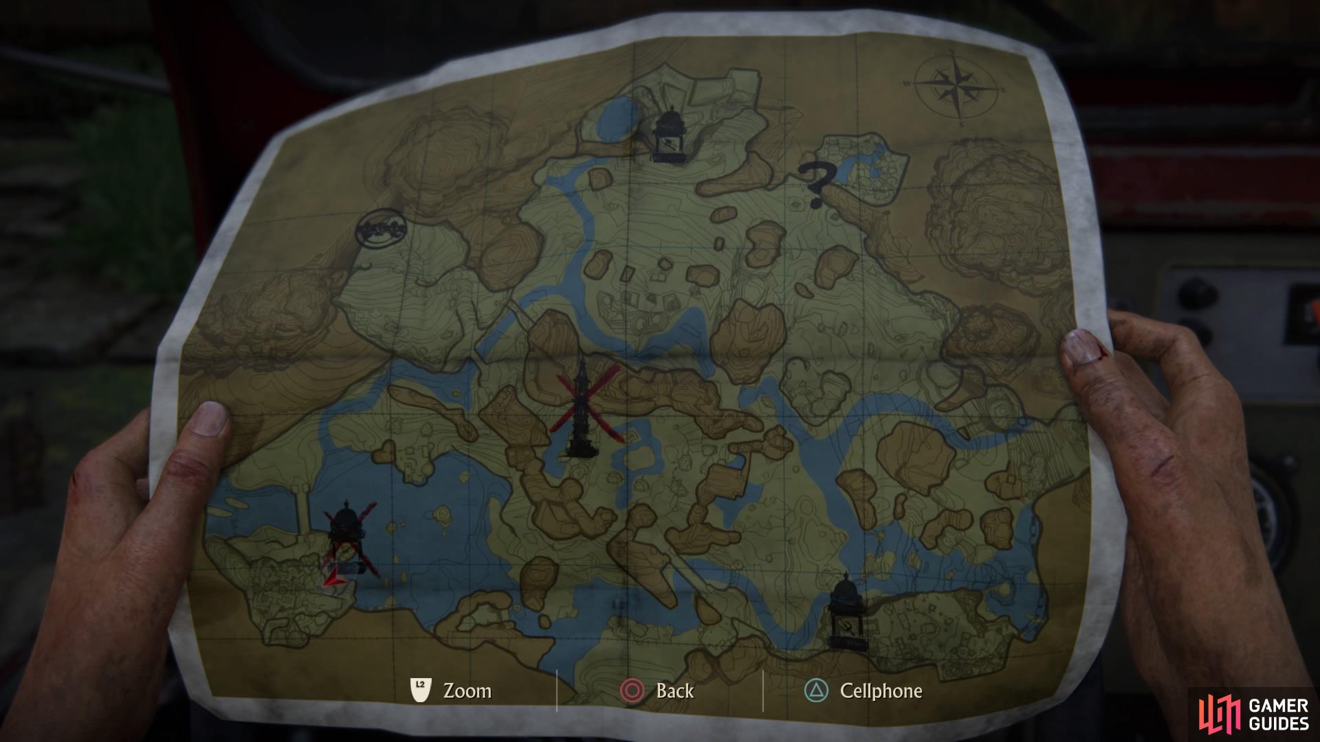 Chloe will update the map to mark your progress