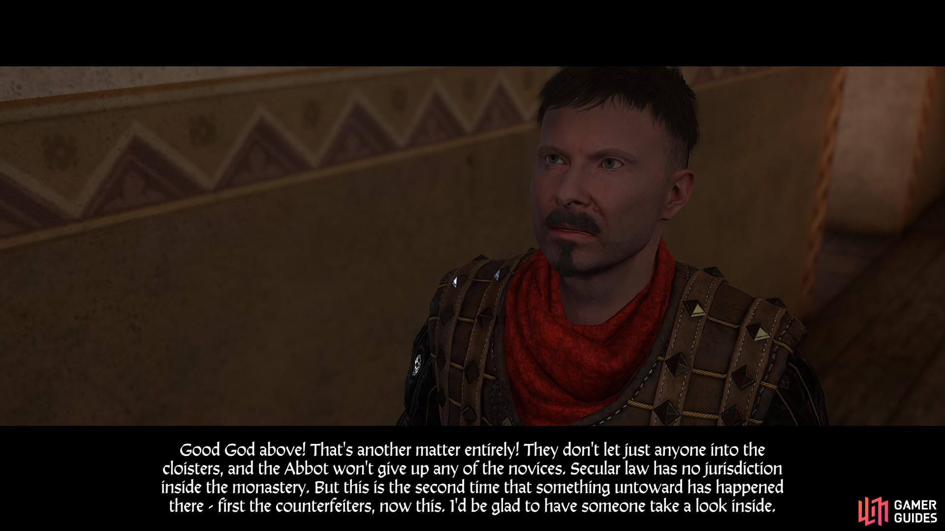 Poverty, Chastity and Obedience, Kingdom Come: Deliverance Quest