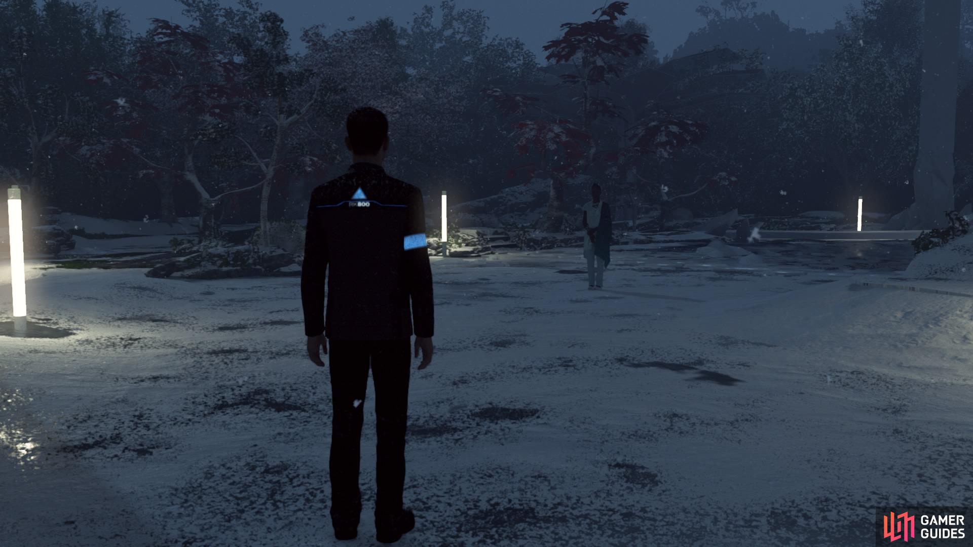 Download Detroit Become Human Connor Holding Gun Wallpaper