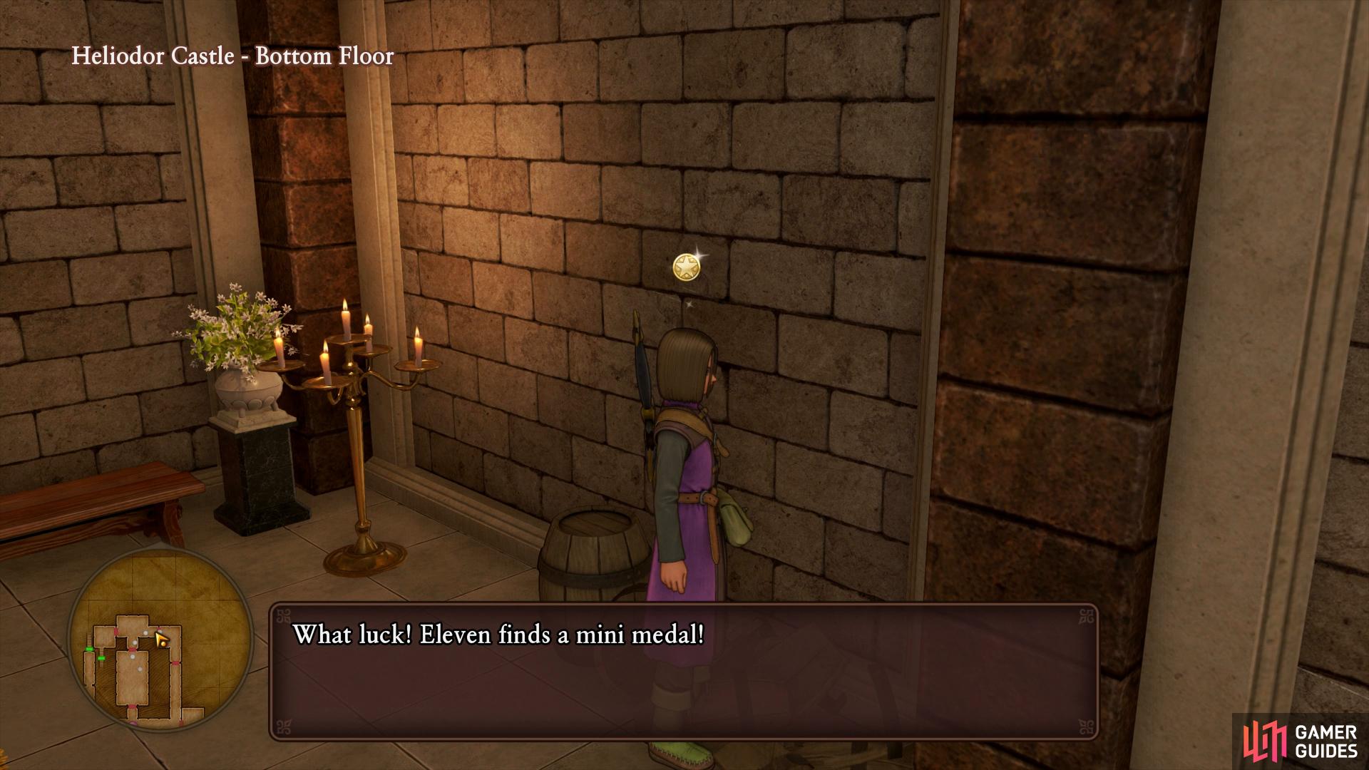 Be sure to loot a Mini Medal in the side room from the Kitchen