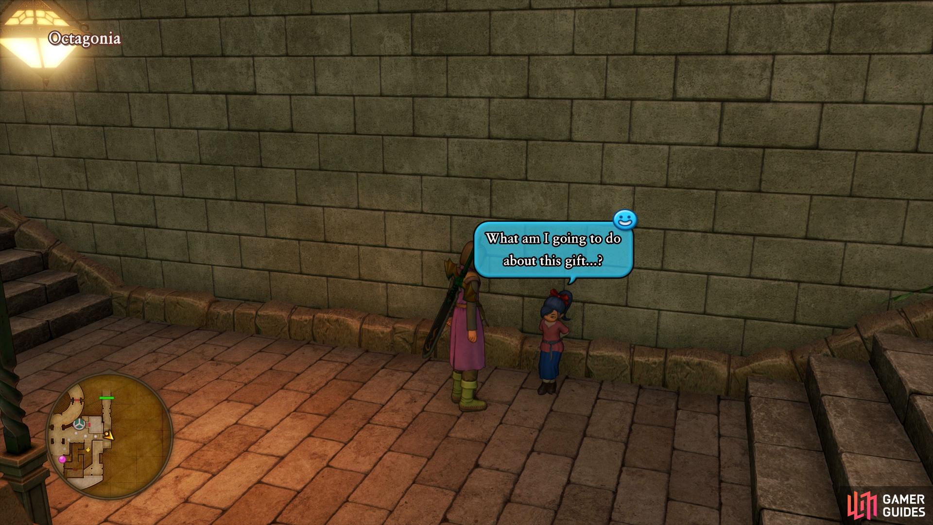 Talk to this girl near the entrance to the Casino to begin a hidden quest.