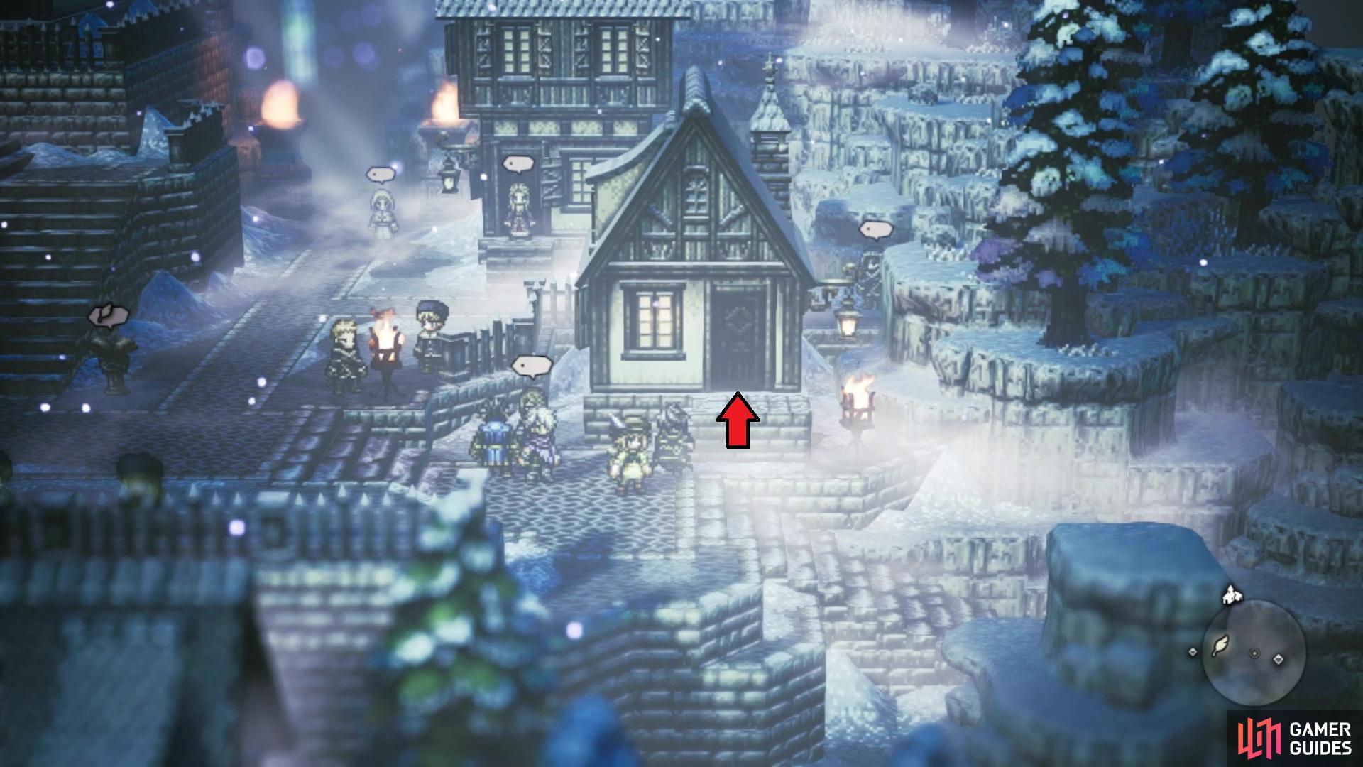 The Shivering Townsperson can be found inside of the pictured house