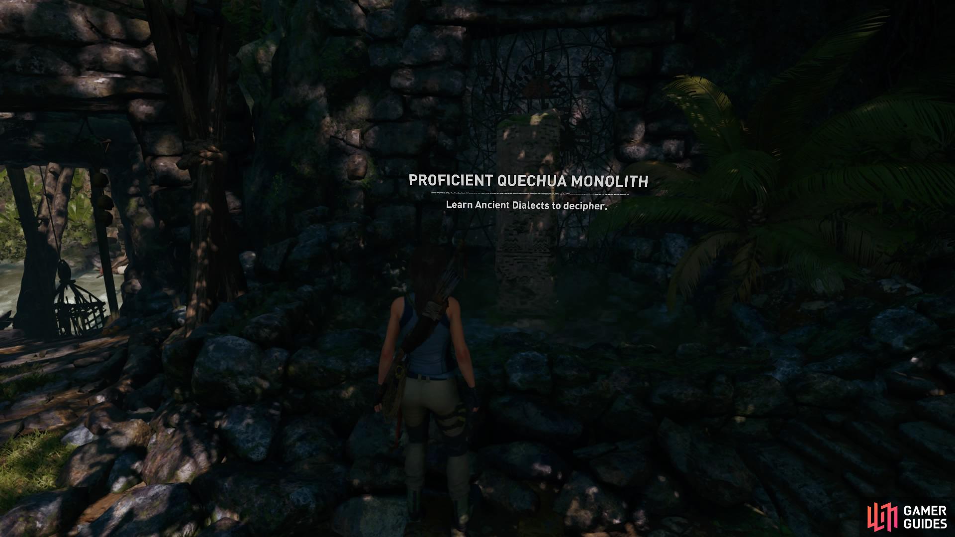 This monolith is unreadable at this point in the game