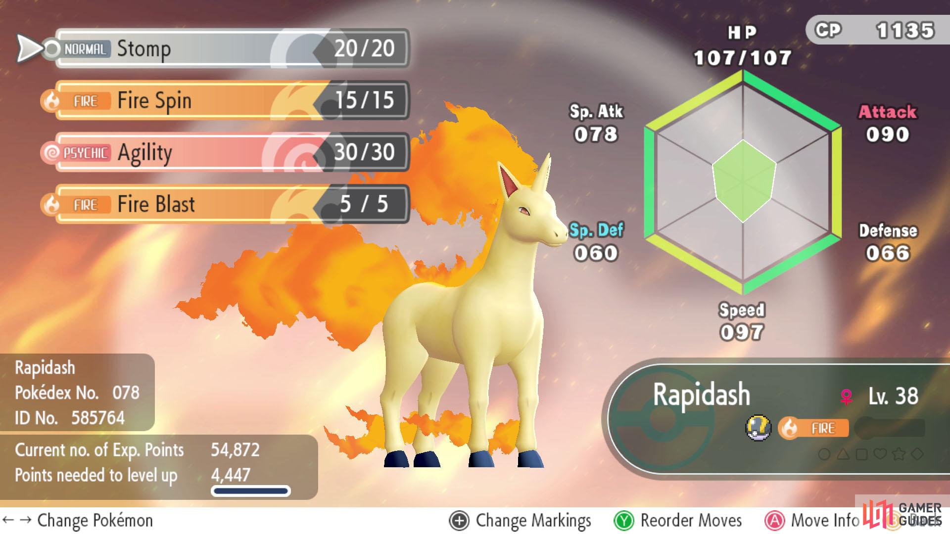 Meanwhile, Rapidash are the opposite, boasting high Speed, but poor defensive stats.