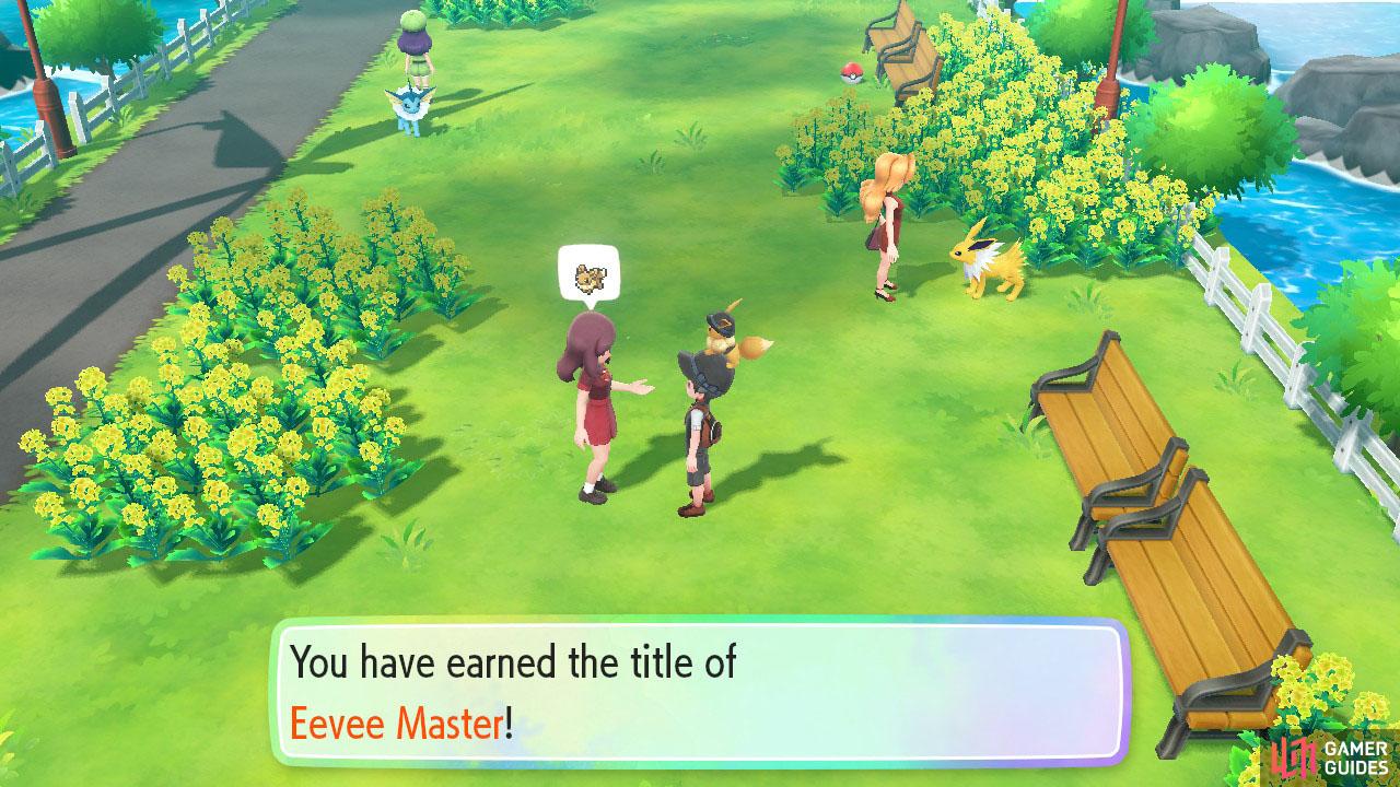 Defeating a Master Trainer will grant you a specific title.