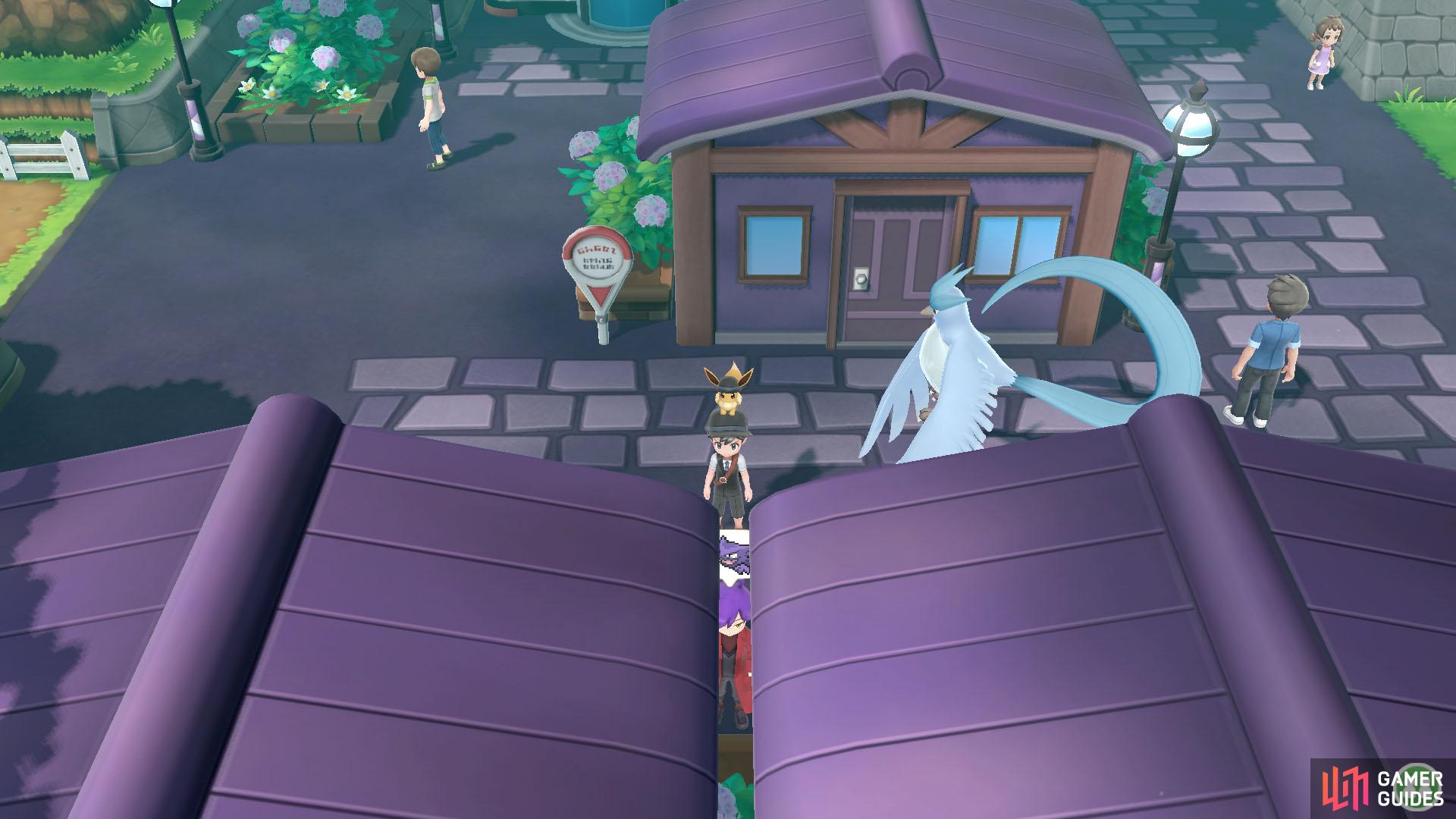 093 Haunter - Lavender Town: Hiding behind two south-western houses. 