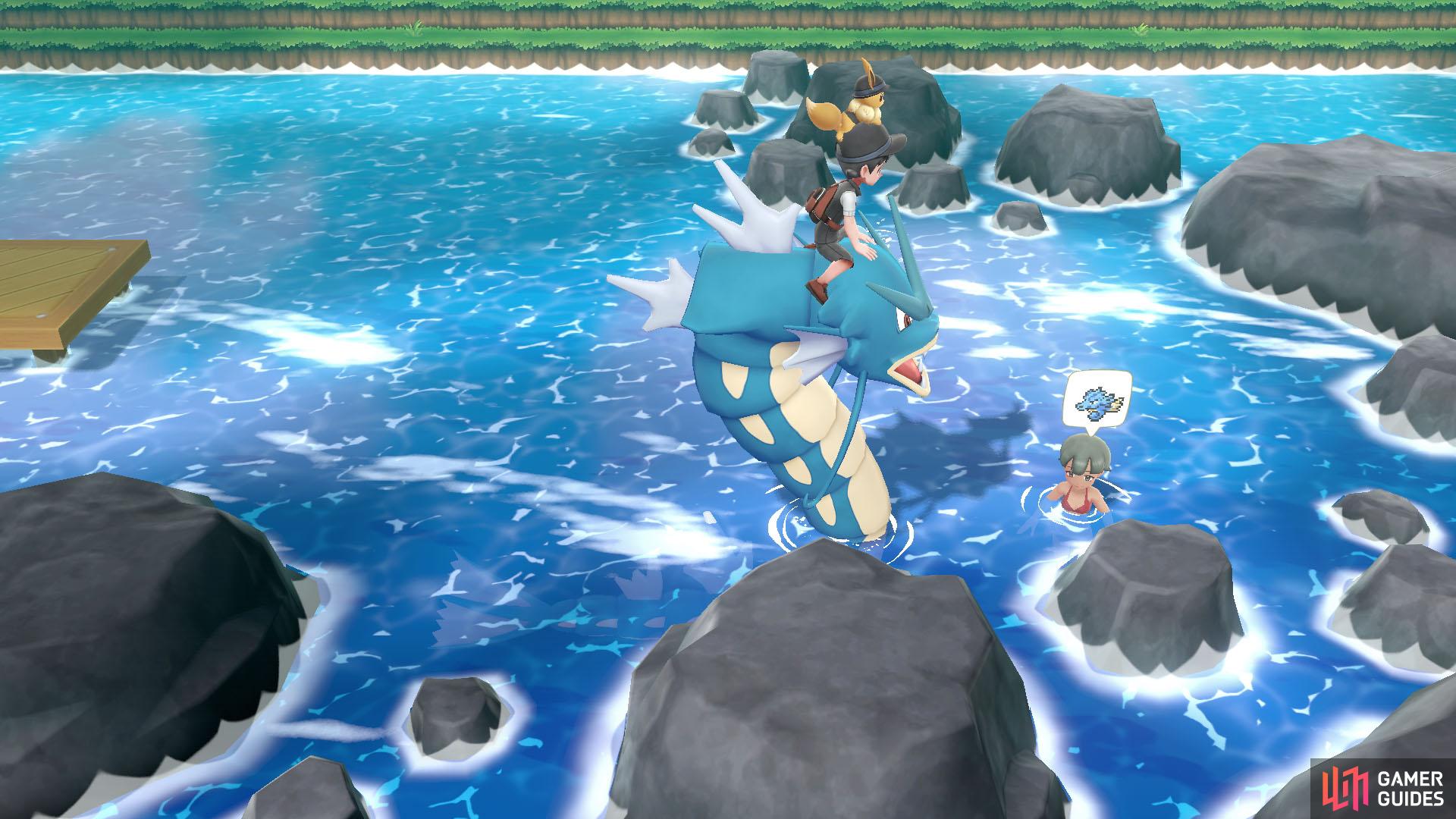 117 Seadra - Route 12: In water on the right, near Lavender Town. 