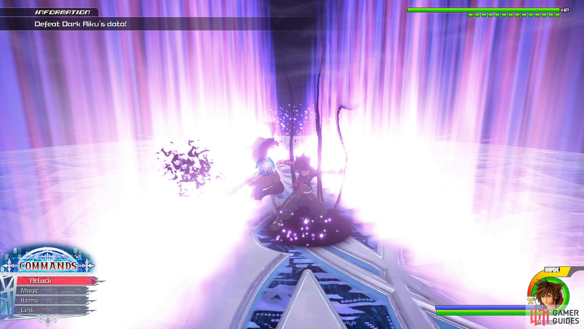 Dark Riku will generate Shockwaves throughout which can be deflected