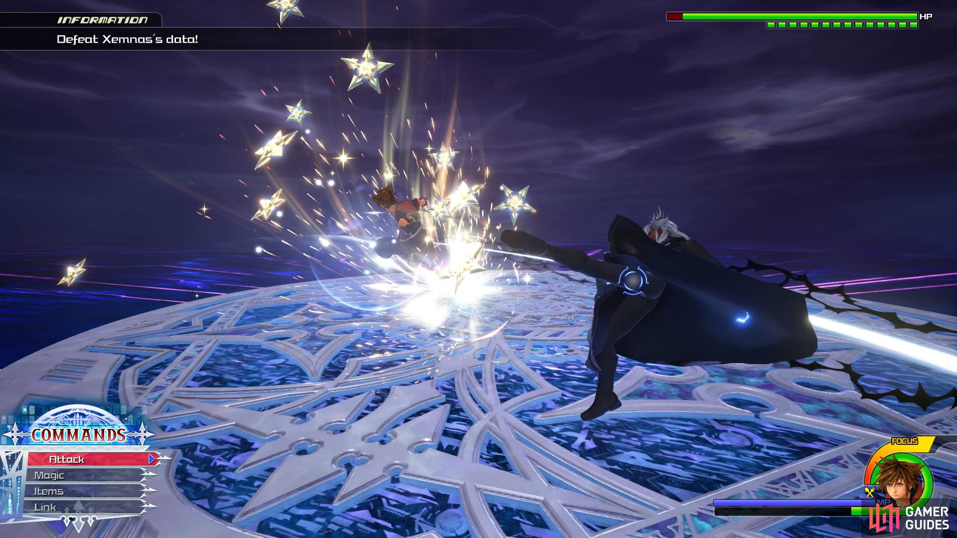 Xemnas can be countered after deflecting his combos