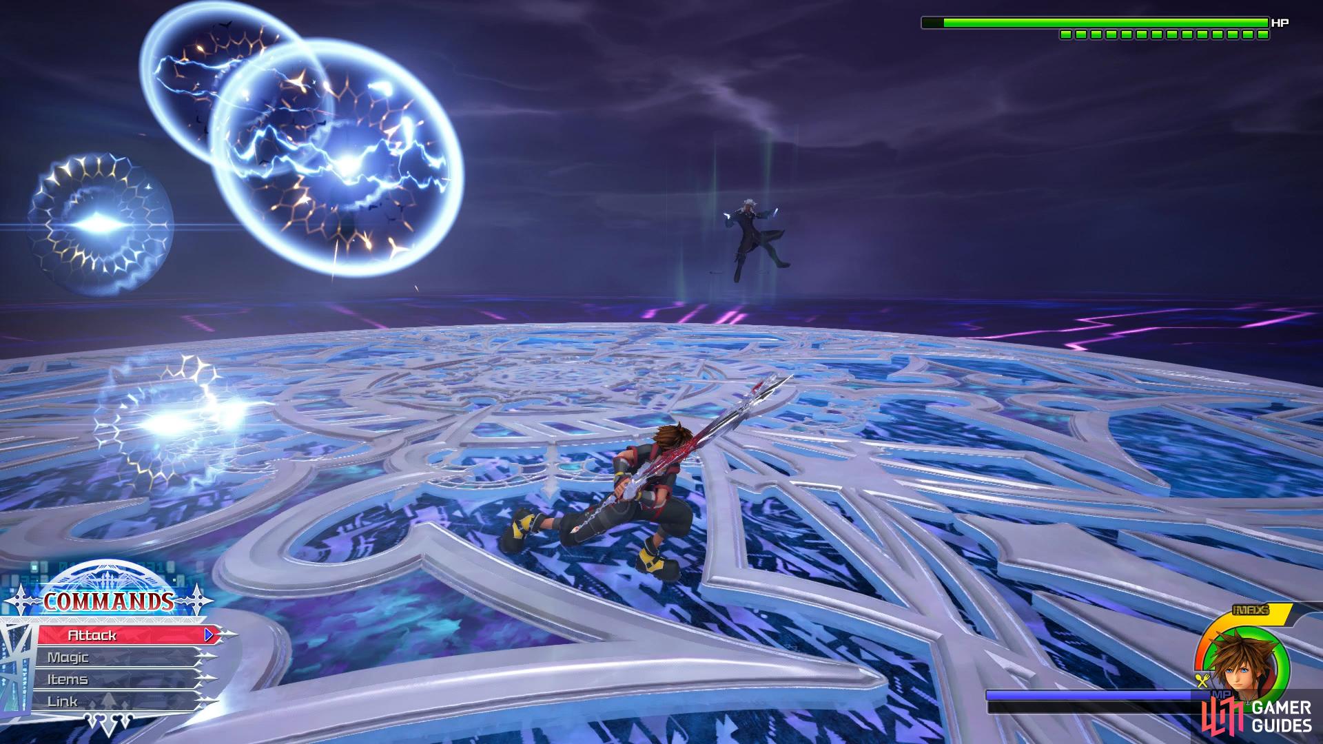the Electrical Orbs will home in on Sora
