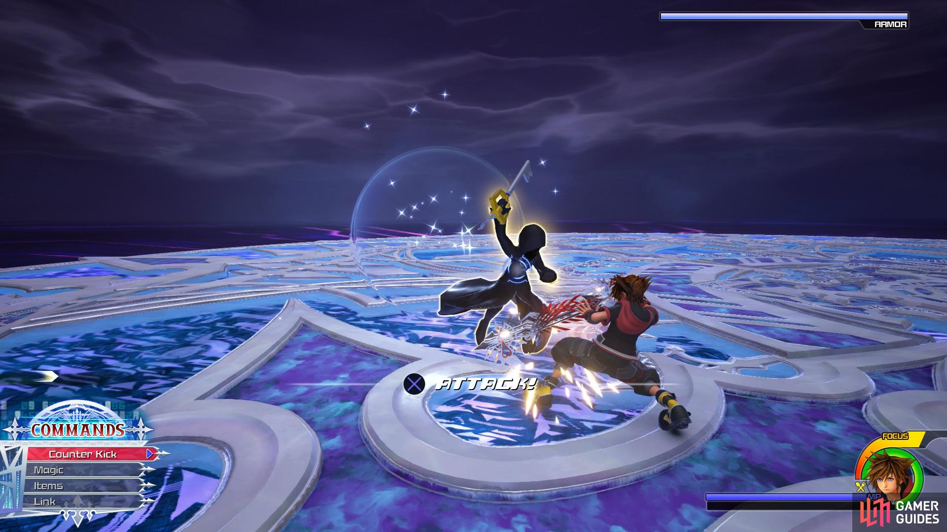 and her Keyblade Combos are longer and quicker