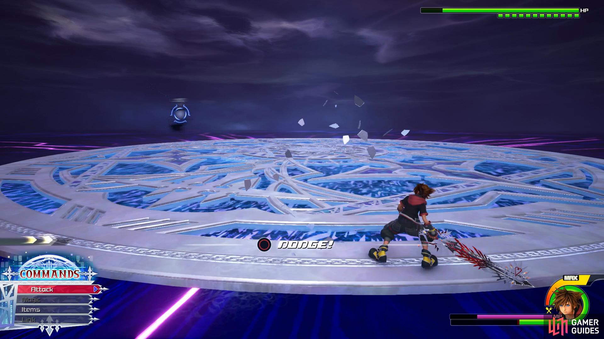 and after the third deflection, you can dodge over to him for a counter opportunity