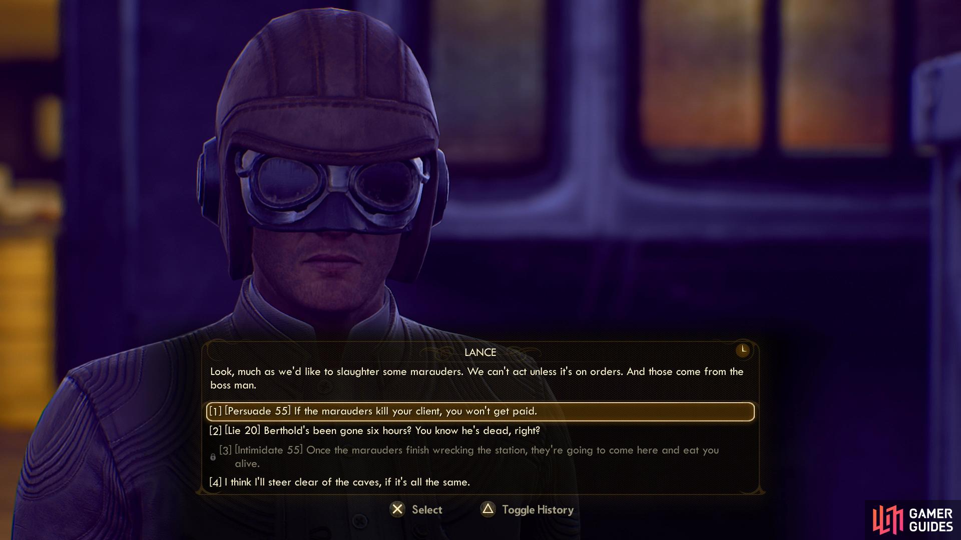 You can also convince the C3 mercenaries to forget Berthold and help you clear the Devil's Peak station.