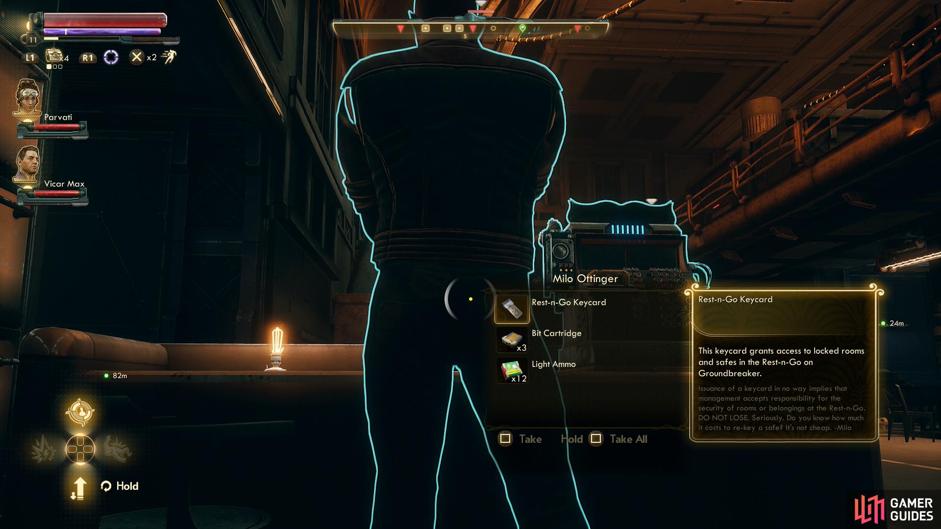 You can pickpocket a Rest-N-Go Keykard off of Otis.