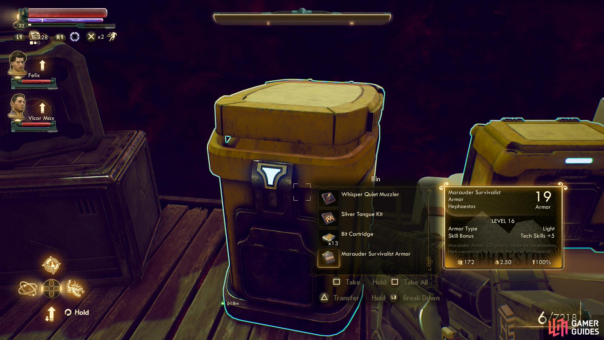 Near Sinis you'll find a bin holding a suit of Raider Survivalist Armor.